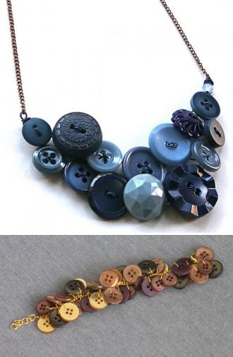 button necklace bracelet button necklace bracelet